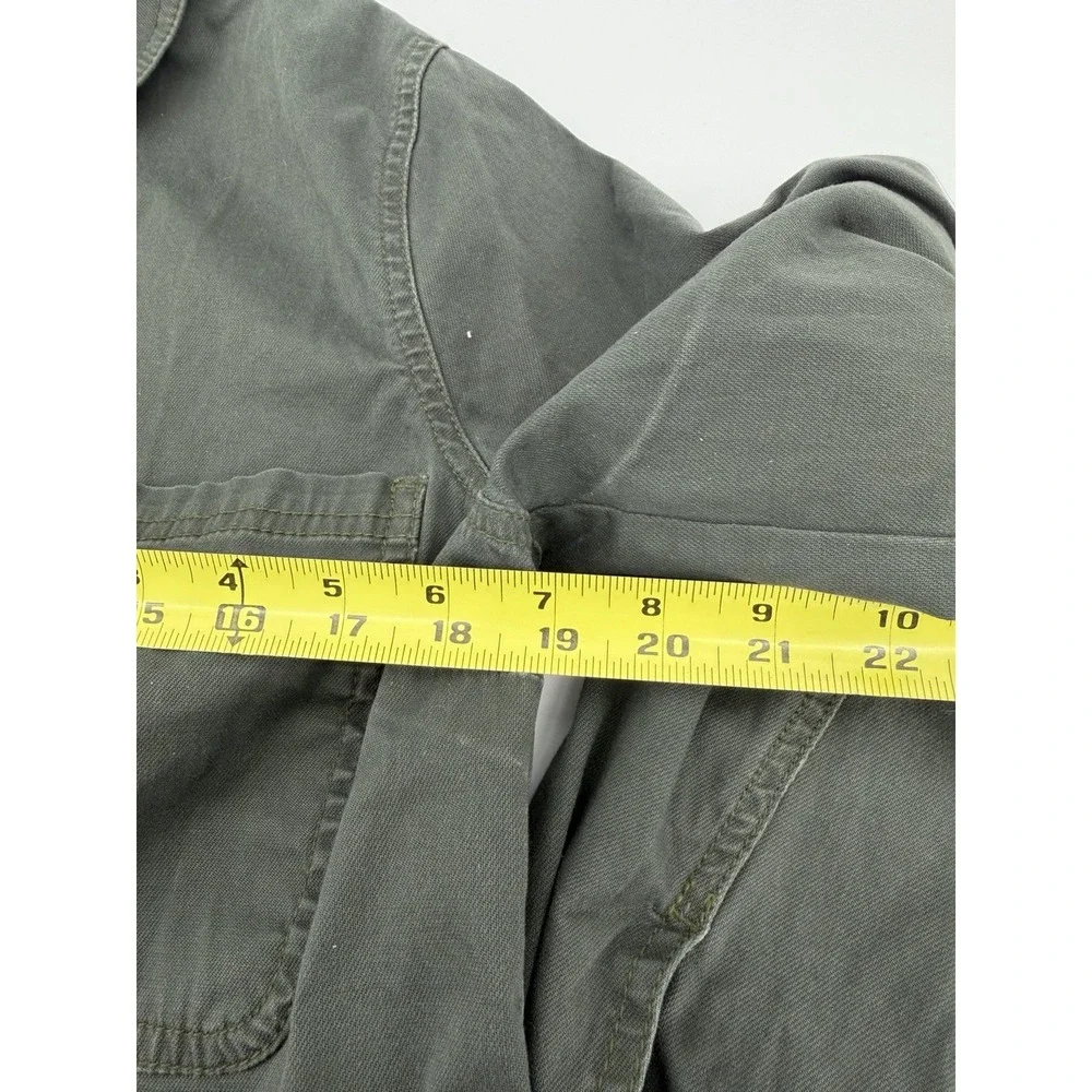 Cabi Green Cropped Shacket Size M #5298 Casual Lightweight Jacket Top Career EUC